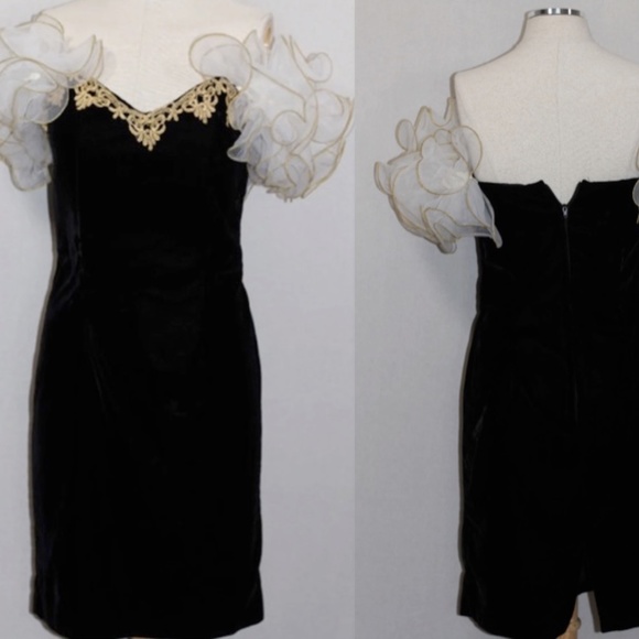 De Lara By Joseph LaraBlack Velvet Dress